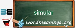 WordMeaning blackboard for simular